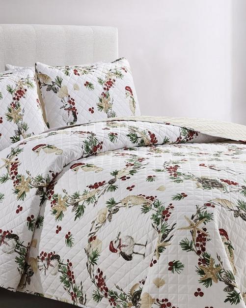 Levtex Home Bay Islands Quilt Set - Cotton Twin/Twin XL / Coral