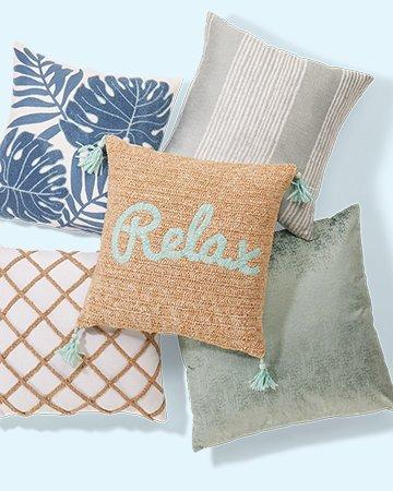 Relax Raffia Decorative Pillows