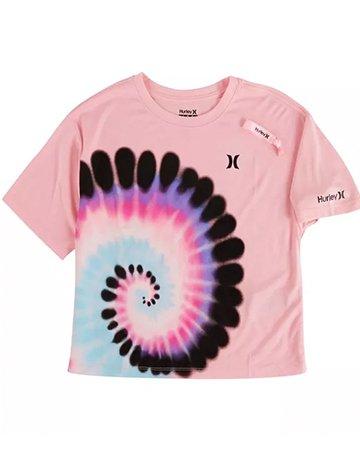 Big Girls Boxy Spiral Pink T-Shirt