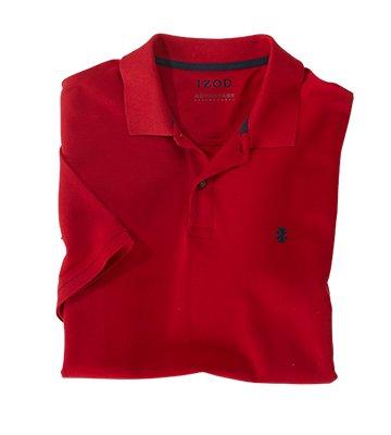 Mens Short Sleeve Red Pique Polo Shirt