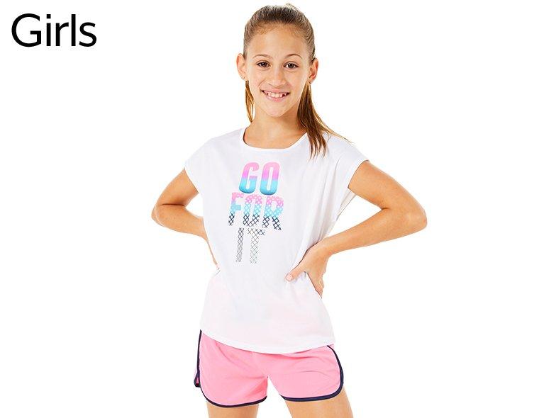 Little Girls Pink Active Shorts