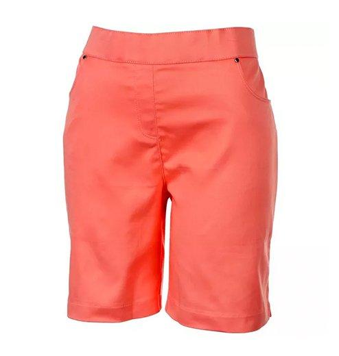 Womens Basic Solid Pocketed Shorts