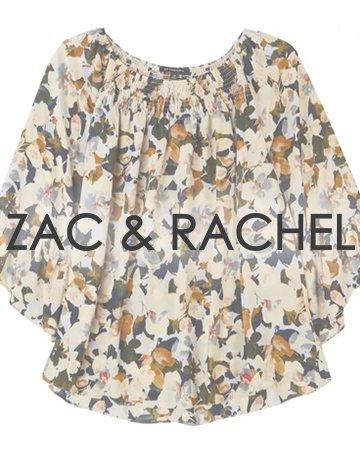 Zac & Rachel Plus Smocked Flutter 3/4 Sleeve Top
