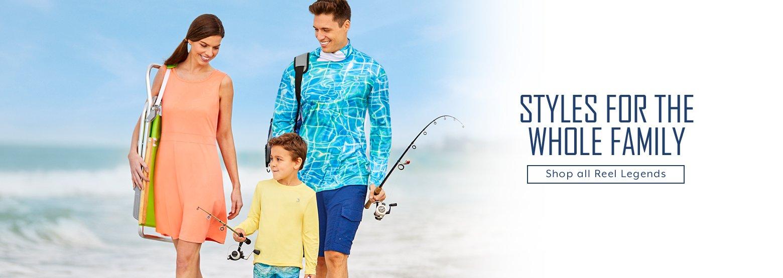 Reel Legends, Performance Fishing Shirts - Men, Women, Kids