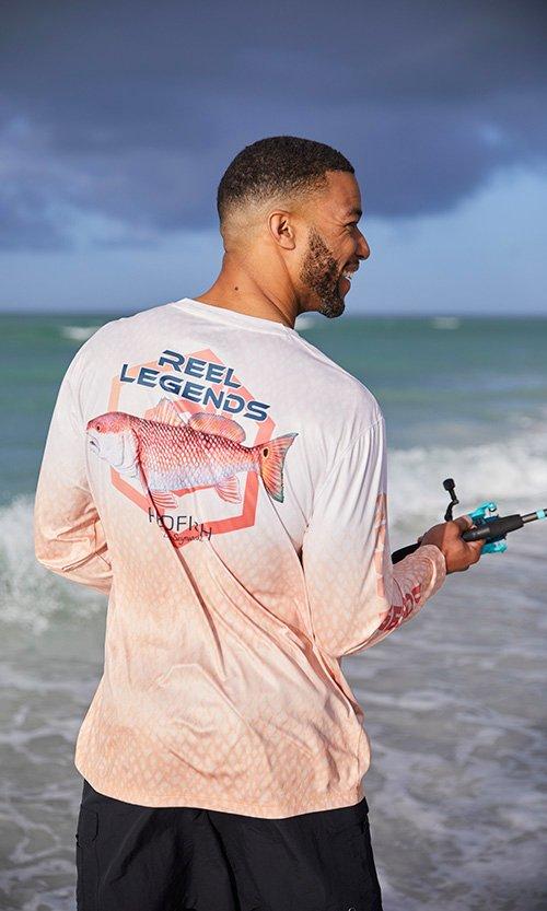 Details about   Reel Legends Arm Sleeves Nolan Collage UPF 50 Sun Protection Fishing Swimming 
