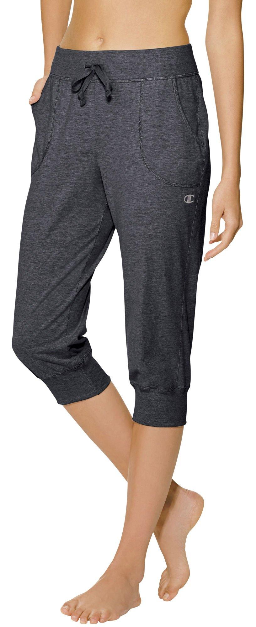 champion women's jersey banded knee pant
