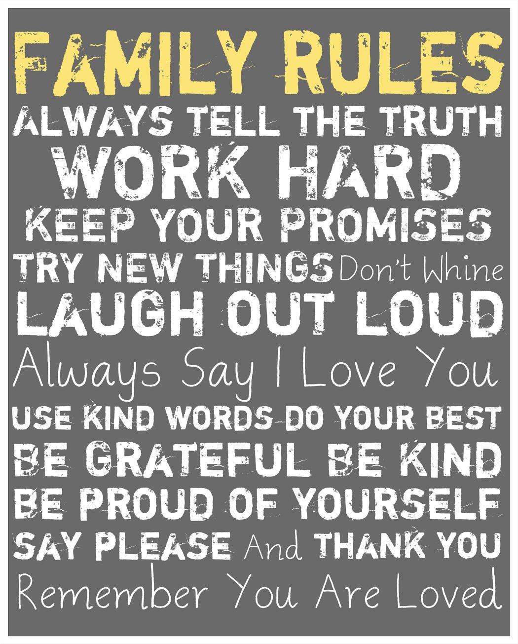 PTM Images 20'' Family Rules Grey Canvas Wall Art | Bealls Florida